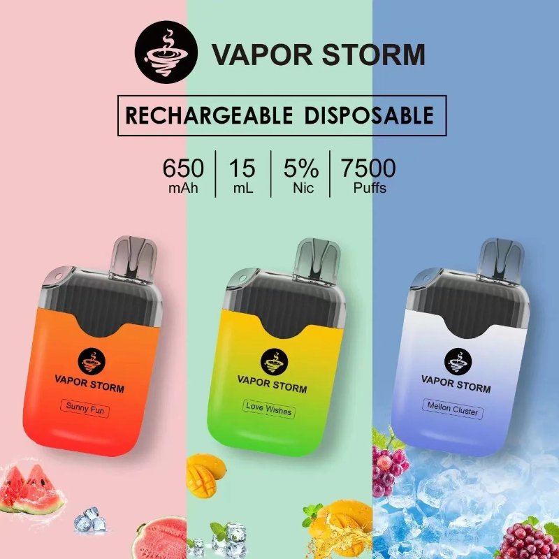 Vapor Storm 7500口 透明方艙電子煙 (1)